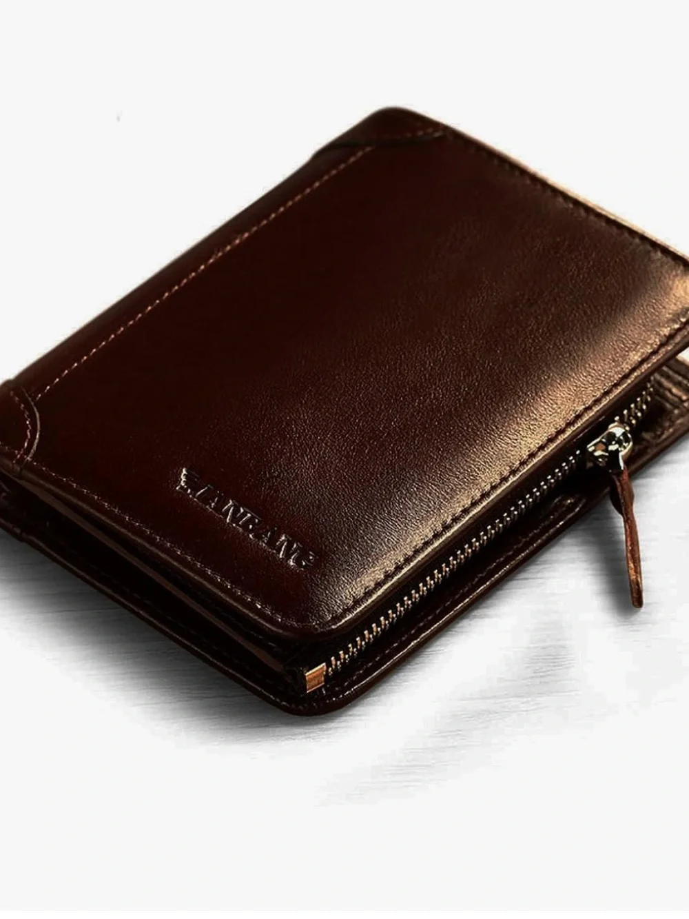 MANBANG Italian Genuine Cowhide Leather Bi Fold Wallet.    NWT
